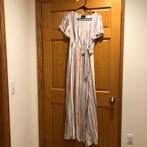 Vici Dolls Stripe Wrap Maxi dress